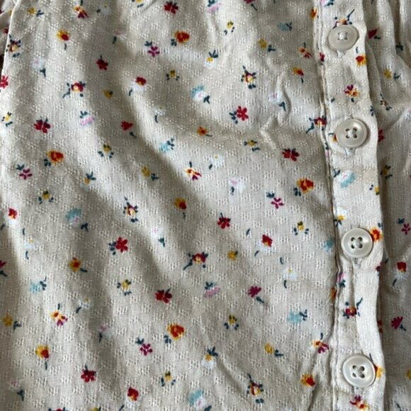 OshKosh Kids Girls Floral Three Quarter Sleeve Peasant Shirt with Lace Size 18M - Picture 5 of 7